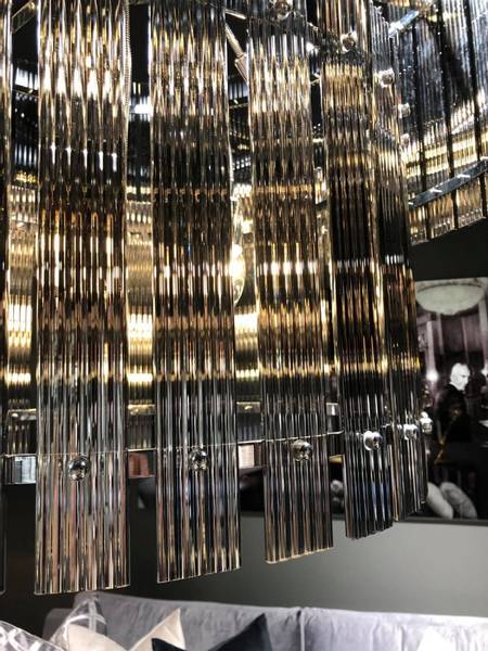 Baltimore taklampe D:88cm Grey glass