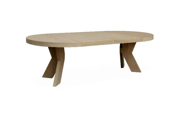 Spisebord Cleveland Ø:150, H75 Natur grov eikefiner 2 x B60