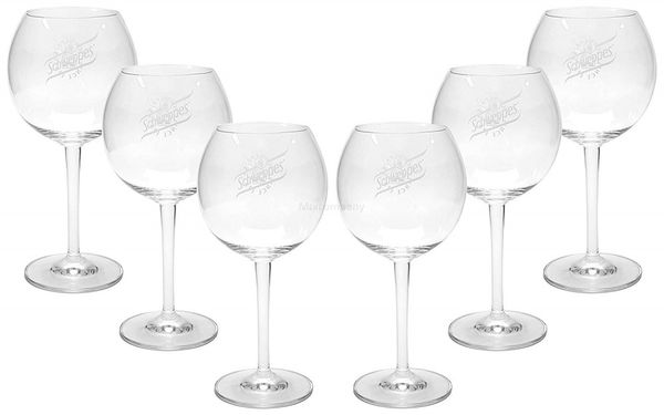 Schweppes Gin glass  6 stk .