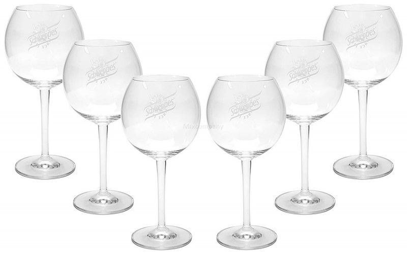 Schweppes Gin glass  6 stk .