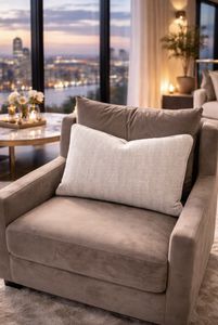 Hovedbilde Herringbone pute Ivory 45x60 