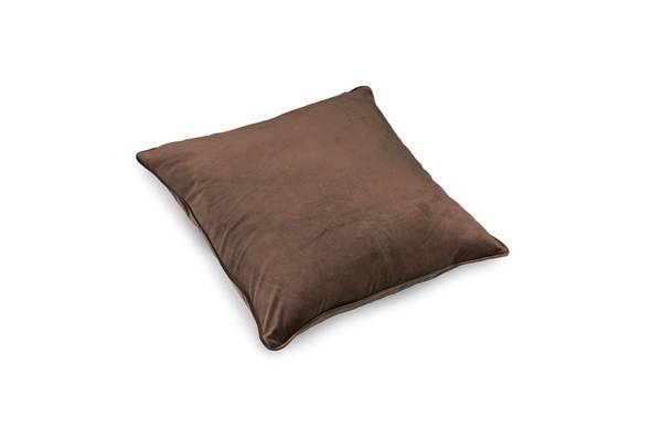 Brown velur pute 45x45cm Inkl. Dun/fjær innmat