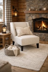 Hovedbilde Rosenkrantz lenestol krem struktur