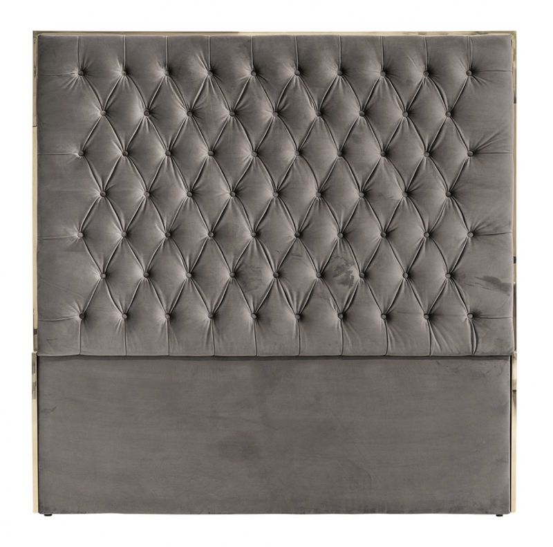 Headboard Lowell 180x180 Stone velvet / gold