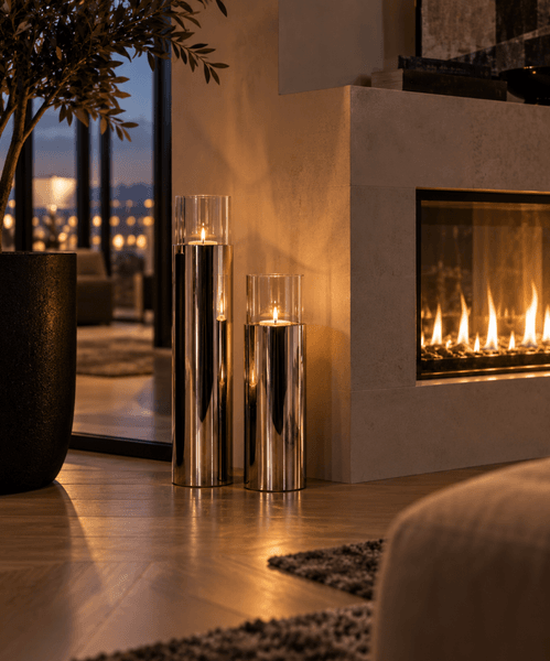 sylinder rustfritt stål / glass Medium