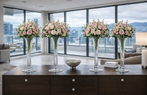 Mira høy glass vase